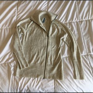 Kuhl asymmetrical Zip wool sweater oatmeal XS